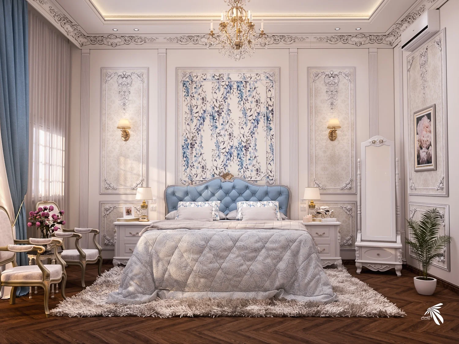 ورشة ثري دي ماكس كاملة - غرفة نوم كلاسيك